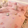Juego de Ropa de Cama de Cuatro Piezas de Celebridad de Internet Sábanas Dobles Funda de Edredón Cama Juego de Cuatro Piezas 1.2m Dormitorio de Estudiante Juego de Tres Piezas