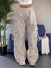 Pantalones Casuales de Trabajo de Estilo Americano para Mujer Verano 2025 Comercio Transfronterizo Nuevo Suelto Tiro Alto Recto Versátil Pierna Ancha Pantalones Largos