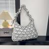 Cahmlo Diseño Nicho Bolso de Axila para Mujer Ropa de Trabajo Personalizada Bolso Nube Plisado Gran Capacidad Bolso Bandolera