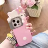 Capa de Celular Popular de Silicone Gato Kt com Câmera para Apple 17 Pro Max iPhone 16 Fofa 14 Desenho Animado 15 Estilo Coreano