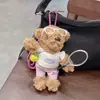 Colgante de Muñeco Oso de Peluche Creativo, Traje de Tenis de Moda, Llavero de Coche, Colgante de Bolsa de Muñeca Lindo y Adorable