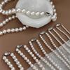 Cadena de clavícula de perlas de alta calidad estilo Chanel retro francés, temperamento suave de lujo ligero, collar de diseño moderno y a la moda