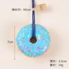 Donut de Aguja de Azúcar Artificial de PU Colgante para Coche Kawaii Juguete de Comida Artificial Colgante Decoración de Coche Regalos Pequeños para Mejores Amigos