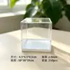 Caixa expositora quadrada de acrílico transparente para armazenamento de joias, figuras de modelo, com tampa, caixa à prova de poeira, disponível em vários tamanhos, atacado