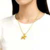 Colar Pingente Cachorro Balão Banhado a Ouro Prata de Lei 999 para Mulheres Pingente 3D Toque de Luxo Leve Acabamento de Alta Qualidade Corrente para Clavícula Presente para Namorada