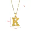 Moda Transfronteriza de Alta Venta, Sencillo, 26 Letras Inglesas, Colgante de Acero Inoxidable de Imitación Oro 18K, Collar de Gama Alta, Venta al por Mayor