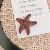 Broche Retro de Estilo Nuevo Europeo y Americano de Estrella de Mar y Concha, Pin de Moda para Chaqueta de Traje de Lujo Ligero para Mujer, Broche Marino