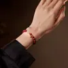 Pulsera de Calabaza de Jade Arena Dorada Púrpura Cinabrio Pulsera del Año del Zodiaco Pulsera para Hombres y Mujeres Regalo de Pareja del Año del Zodiaco Bajo Contenido