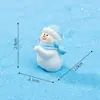 Miniaturas de bonecos de neve de inverno, adoráveis decorações de paisagem nevada, enfeites DIY para cenas de neve, acessórios para pendurar e pequenas peças decorativas