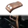 Adecuado para modificación de CRV 2017, cobertura completa de las salidas de aire traseras, configuración básica, moldura decorativa de superficie brillante ABS de fibra de carbono para el interior del automóvil