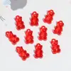 Colgante de Oso de Acrílico Transparente de Colores Caramelo Hecho a Mano DIY Cadena para Teléfono Collar Llavero Accesorios de Joyería