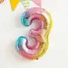 Globos de Aluminio Digitales de 32 pulgadas con Gradiente Grueso Decoración de Escena para Fiesta de Cumpleaños Infantil Arreglo Accesorios para Fotos al Aire Libre