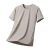 Camiseta Deportiva Casual de Verano para Hombre, de Secado Rápido, Seda Helada, Cuello Redondo, Manga Corta, Holgada, Delgada, Pulóver, Top para Correr
