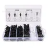 Caja de 100 piezas de clips 6 tipos de kit de clips universales para coche Retenedor de parachoques de nailon HE26