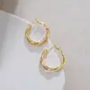 Pendientes de Plata de Ley S925 Retorcidos, Versátiles y Elegantes, Clips para Orejas Sencillos, Estilo Nuevo, Lujo Ligero, Sensación de Alta Gama, Diseño Único
