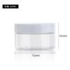 Punto del Fabricante 68 Dientes Botella Transparente de Boca Ancha de 100 ml Plástico Pet Mascarilla Mascarilla para Ojos Embalaje Adhesivo Botella de Fertilizante para Flores