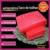 Saco de bolhas vermelho, almofada de bolhas antiestática, logística, embalagem de plástico bolha, atacado