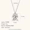 Joyería de Acero Inoxidable, Nuevo Estilo Popular Europeo y Americano, Pendientes Colgantes, Collar, Anillo de Rana y Palmera Chapados en Oro de 18 Quilates de Nicho