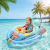 Flotador acuático inflable con volante para que los niños se suban y jueguen en el agua