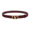 V-home Warren Belt Feminino Fivela Lisa Decorativa Cinto Fino Fivela Bronze Shake Tone Online Celebrous Live Source Mãe em forma de V All-match