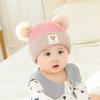 Gorro de bebé otoño e invierno recién nacido grueso cálido más terciopelo 3-6-12-24 meses bebés niños y niñas sombrero infantil