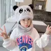 Chapéus Infantis para Meninas e Meninos, Chapéus de Outono e Inverno, Cachecóis, Chapéus Fofos Espessos e Quentes com Proteção para Orelhas e Rosto de Bebê