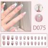 Net red ins Wind nail art folha de unha falsa em pó através do laço do amor destacável estudante usa folha de unha atacado