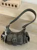 Bolso de axila de moda de nicho estilo coreano Shuai Mi Jia para mujer, nuevo bolso cruzado con correa y hebilla vintage para principios de otoño de 2026
