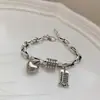 Pulsera de Ábaco de Corazón de la Fortuna Retro Estilo Francés para Mujer, Diseño Ins de Alta Gama de Nicho, Nueva Joyería de Lujo Ligero Estilo Hong Kong para Mujer