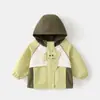 Conjunto de dos piezas cortavientos para bebé niño primavera y otoño, chaqueta con capucha para bebé, ropa de otoño para niños y niñas, comercio exterior