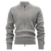 Da Lang Sweater Factory Venta al por Mayor Cárdigan de Punto con Doble Cremallera para Hombre Invierno Cálido Cuello Alto Manga Larga Chaqueta Suéter