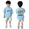 Camiseta de Manga Curta para Meninos Verão 2026 Novo Estilo Camiseta Básica para Meninos Pequenos para Crianças Maiores Elegante Top de Algodão Puro Camiseta da Moda
