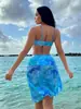2027 E-commerce Transfronteiriço Europeu e Americano Amazon Moda Praia Biquíni Sexy Estampado com Amarração no Pescoço Peça Única Roupa de Banho para Fonte Termal