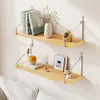 Estante de pared tabla de madera de una sola tabla sala de estar mesita de noche estante de soporte sin perforación estante flotante de pared para el hogar