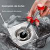Ferramenta manual para desentupir esgoto de banheiro e vaso sanitário, gancho de quatro garras para pegar cabelo e limpar entupimentos em casa