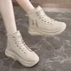 KA6666 Botas de Neve Femininas 2026 Novo Estilo Inverno Com Pelúcia Adicional Botas Martin Sapatos Femininos Botas Curtas Solado Grosso Sapatos de Algodão para Estudantes