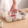 Essencial de Verão Compartimento para Ingredientes em Pó de Gelo Caixa Crisper de Geladeira Plástico Grau Alimentício Cozinha Caixa Selada para Armazenamento de Frutas