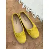 Nuevos Zapatos Planos de Ballet Estilo Francés para Primavera 2026 con Lazo Rojo y Punta Redonda Tacón Bajo Modernos y Elegantes