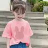 Camiseta de Manga Corta para Niña Ropa de Verano 2026 Nuevo Estilo Moda Tops para Bebé Ropa Infantil Verano Delgado Algodón Puro