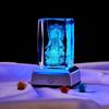 Ancestro taoísta Sanqing. Cubo de cristal luminoso Yuanshi Tianzun 3D con tallado láser interior, regalo creativo, decoración