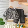 Conjunto de Camisa con Estampado Integral para Niños 2025 Primavera y Otoño Nuevo Conjunto de Camisa Estilo Coreano para Niños Fábrica de Origen Venta al por Mayor
