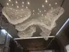 Lámpara de araña para vestíbulo de hotel, recepción, sala de recepción, sala hueca, lámpara de cristal creativa, sala de exposiciones grande, lámpara de araña personalizada no estándar