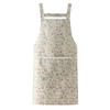 Delantal floral pastoral estilo coreano mochila de lona con flores pequeñas estilo masculino lindo delantal principal transpirable resistente al desgaste cintura imprimible