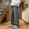 Calças casuais masculinas estilo preguiçoso de primavera e outono com listras inclinadas, calças soltas de marca da moda estilo americano, calças retas e dagging para todos os tipos de uso masculino