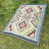 Manta de Línea Personalizada, Manta de Camping, Alfombra, Manta de Picnic, Manta de Sofá, Manta Multifuncional Estilo Étnico Bohemio