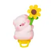 Nuevos Adornos Eléctricos para Coche de Animalitos Lindos, Decoraciones de Molinillo de Viento Pequeños, Accesorios de Coche de Batería Populares de Dibujos Animados, Adornos Pequeños