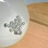 Prata 925 Banhada a Ouro Contas Olho de Gato Acessórios Espaçadores Pulseira DIY Pulseira Semi-Acabada Acessórios para Colar Contas Soltas Contas Redondas