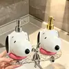 Dispensador de Jabón Creativo de Dibujos Animados Snoopy para Baño del Hogar Botella Recargable de Gel de Ducha Adorno de Escritorio de Alta Calidad