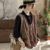 Nuevo Chaleco de Punto de Algodón para Mujer Primavera 2026, Corte Holgado, Adelgazante, Elegante Chaleco Suéter Teñido en Hilo