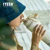 Tyeso Nueva Botella Deportiva Taza Térmica Asa Botella Deportiva Portátil Simple Taza de Agua para Hombres y Mujeres Vaso para Beber Directamente